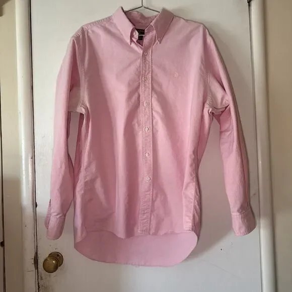 VTG Brooks Brothers Jeffrey Pink Button Down Cotton Logo Oxford Shirt USA | XL - Picture 1 of 11